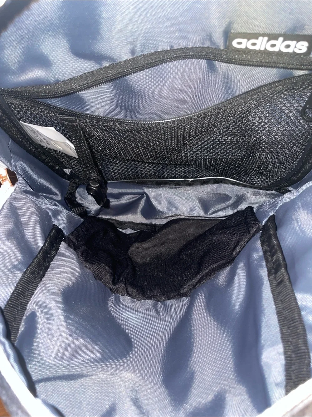 adidas Heather Gray Mini Backpack with White Logo - Picture 5 of 5